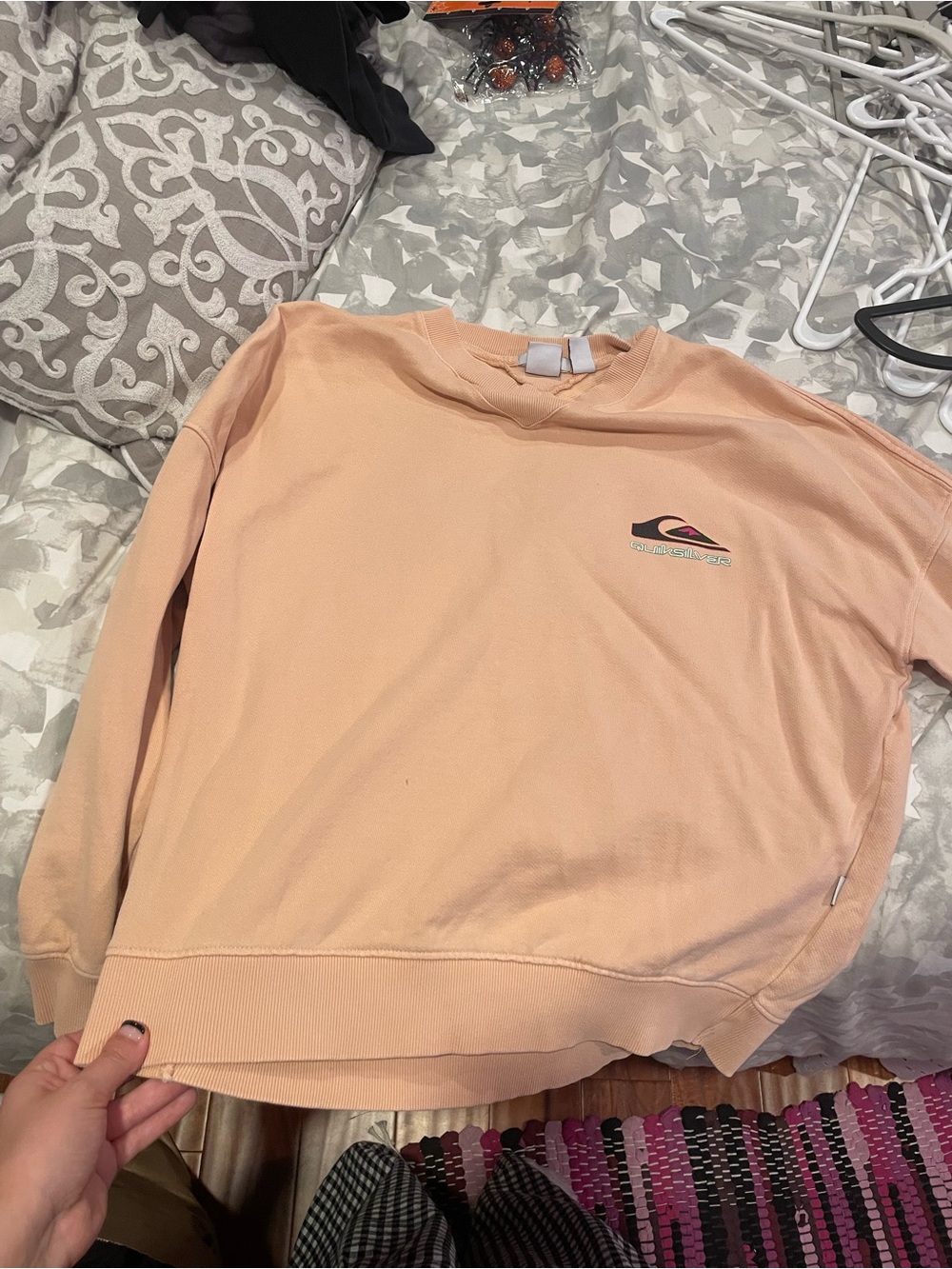 Quiksilver Peach Crewneck Sweatshirt